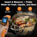Dual-Mode Infrared Thermometer Gun，-58°F to 1472°F Laser Temp Gun, -58°F to 572°F K‑Type Probe with Humidity Display, 12:1 D:S by TinyTreasures Baby Boutique