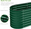 Best Choice Products 8x2x2ft Metal Raised Garden Bed, Oval Outdoor Deep Root Planter Box for Vegetables, Herbs w/ 4 Support Bars, 215 Gal Capacity - Dark Green by GreenHaven Gardens