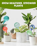 Iridescent Self Watering Globes, Glass Rainbow Plant Watering Globes, Self Watering Planter Insert, Automatic Plant Waterer Indoor (Large-6 Pcs Multi-Color, Large) by GreenHaven Gardens