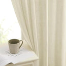 Joydeco Linen Curtains 96 inches Long 2 Panels Set,Light Filtering Curtains for Living Room Bedroom, Window Long Drapes with Rod Pockets Back Tab (W52 x L96 Inch, Natural) by CozyNest Decor