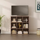 9-Cube Storage Shelf Bookcase - Wooden 3-Tier Floor Standing Open Bookshelf for Home and Office, Cuby Orgainzer, Walnut by CozyNest Decor