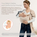 Baby Wrap Ring Sling 7-35 lbs, Baby Sling Carrier for Newborn, Toddler, Infant Holder, Lightweight Baby Carrier Wraps, Cream by TinyTreasures Baby Boutique