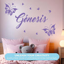 Personalized Name Butterfly Wall Decals I Butterfly Decorations for Girls Room Decor I Baby Nursery Wall Decal I Butterfly Wall Decor for Birthday I Pink Butterfly Wall Decor by TinyTreasures Baby Boutique