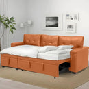 Naomi Home Transform Any Space: Sleeper Sectional Sofa with Convertible Sofa Bed & Inviting Chaise. Find Tranquil Comfort with Stress-Relieving Design & Durable Cushions - Caramel,Air Leather by CozyNest Decor