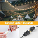 ST38 100FT LED Outdoor String Lights with 50 Shatterproof ST38 Bulbs+2 Spares, 2700K Warm White – for Backyard, Patio, Garden, Wedding, Party, Christmas, Porch, Deck, Gazebo, Bistro, Camping Decor by CozyNest Decor