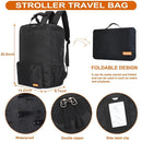 Mactso Stroller Travel Bag Compatible with GB Pockit Air Plus All Terrain and GB Pockit + All City, Lightweight Stroller Travel Backpack for Airplane (Black, L) by TinyTreasures Baby Boutique