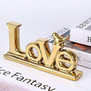 Love Sign Decoration - Gold Bird Sculpture Personalized Love Decor for Home, Living Room, Bedroom, Desktop & Cabinets by CozyNest Decor