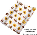 Personalized Nursery Crib Bedding Set: Custom Name Yellow Floral 5 Piece Baby Crib Sets with Highland Cattle Design - Toddler Double Layer Blanket Set, Comfortable Crib Bed Sheets for Baby Grils by TinyTreasures Baby Boutique