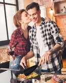 Cooking Spoon for Nonstick Cookwares, Great for Cooking and Serving Sturdy BPA-Free Matte Silicone, Wood Handle Spoon for Mixing, Scoop, and Scrape (Black & Grey, 11.4 inch) by CozyNest Decor
