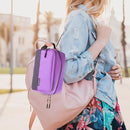 Cerbonny Small Cooler Bag Freezable Lunch Bag, Small Lunch Bag Insulated with Ice Pack, Double Layer Insulated Snack Bag for Work School Trip, Mini Cooler Bag Ideal for Fresh Snacks (Purple Double) by TinyTreasures Baby Boutique