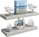 Sorbus Floating Shelves, Wall Shelves for Bedroom, Kitchen, Living Room, Bathroom Shelves Over The Toilet, Home Decor, Farmhouse, 24 x 9 Inch Wall Mounted Floating Shelves for Wall, 2 Pack, Rustic by CozyNest Decor