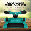 Joeys Sprinkler for Yard, Rotating Garden Sprinkler for Large Area Coverage, Lawn and Yard Sprinklers (Green) by GreenHaven Gardens