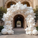 140pcs Balloon Arch Kit, White Balloons of Different Sizes Pack of 18 12 10 5 Inch Party Balloon Kit for Birthday Party or Balloon Arch as Graduation Wedding Baby Shower Anniversary Party Decorations by TinyTreasures Baby Boutique
