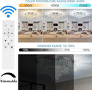 21 Inch Crystal Chandeliers with Remote Control LED Chandelier Modern Mount Flush Mount Chandelier Ceiling Light Fixtures for Bedroom Living Room Dining Room(Dimmable) by CozyNest Decor