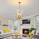 Ganeed Crystal Chandeliers,K9 Crystal Pendant Light with 3-Light Chandelier Lighting Fixtures,Ceiling Light for Living Room Bedroom Restaurant Hallway (Gold) by CozyNest Decor