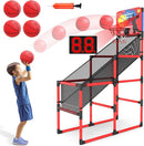 Kids Basketball Hoop Arcade Game W/Electronic Scoreboard Cheer Sound, Basketball Hoop Indoor Outdoor W/4 Balls, Basketball Game Toys Gifts for Kids 3-6 5-7 8-12 Toddlers Boys Girls by TinyTreasures Baby Boutique