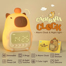 Capybara Alarm Clock with Night Light for Kids, 7 RGB Color Cute Alarm Clocks for Bedrooms Ok to Wake Clocks, Silicone Animal Tabletop Lamp for Teen Girls Boys by TinyTreasures Baby Boutique
