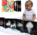 Happy Start Award-Winning High Contrast Board Book - Newborn Black & White Baby Cards, Easy to Clean, Hospital Approved, Stands on Its Own, Tummy Time Toy, Ages 0+ (Portuguese) by TinyTreasures Baby Boutique