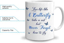 Hyturtle Personalized Inspirational Butterfly Mug - Butterfly Gifts For Women Lovers - Animal Gift For Bird Lover Her - Bird Gifts For Mom on Mother Day - Custom Coffee Cup Ceramic Mug 11 Oz 15 Oz by CozyNest Decor