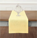 Solino Home Linen Yellow Table Runner 120 Inches Long - 100% Pure Linen 14 x 120 Inch Table Runner - Fete by CozyNest Decor