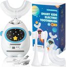 Kids U Shaped Electric Toothbrush with Music, 3 Modes, Voice Teaching, Mouthpiece Cleaning, Soft Bristle, Type-C Charging, Ages 3-12 Boys & Girls (Heroic White) by TinyTreasures Baby Boutique