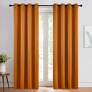 NICETOWN Orange Curtains 84 inch Length 2 Panels, Grommet Faux Silk Thermal Drapes Light Reducing Energy Saving Privacy Window Treatments for Living Room, W52 x L84 by TinyTreasures Baby Boutique