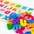 Alphabet Puzzle Wooden Puzzles for Toddlers 3 4 5 Year Old, ABC Puzzle Shape Alphabet Learning Puzzles Toys with Puzzle Board & Letter Blocks, Preschool Educational for Girls Boys by TinyTreasures Baby Boutique