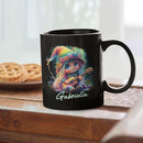 Customized Adorable Gnome With Guitar Mug 11oz 15oz, Personalized Name Coffee Cup, Gnome And Northern Lights Mug, Custom Whimsical Music Ceramic Cup, Gnome Black Mug Gift For Kids by CozyNest Decor