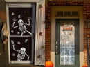 Halloween Window Skeleton Clings – 8 Sheets of Extra Large Cute and Scary Skeletons, Ghosts, and Bats for Home, School, Car Windows, Office, and Party Decor by CozyNest Decor