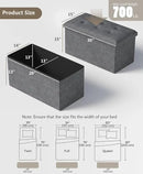 Storage Ottoman Bench, Folding Ottoman Foot Rest, 15 x 30 x 15 Inches, End of Bed Bench,Storage Chest, for Living Room, Bedroom, Hallway, Entryway, Dark Gray by CozyNest Decor