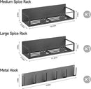 Spice Rack Magnetic for Fridge,Magnetic Fridge Shelf,Spice Shelf,Condiment Organizer,Refrigerator Organizers and Storage with Magnetic Hooks,Owl Kitchen Decor(Gray) by CozyNest Decor