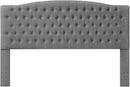 24KF Upholstered Tufted Button Linen Fabric Headboard,Comfortable Fashional Headboard King/CA King Size,Granite by CozyNest Decor