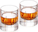 KAMMAK Crystal Whiskey Glasses Set of 2, Luxury 2.03oz Old Fashioned Glasses Stemless, Handcrafted Liquor Glasses, Hand Blown Scotch Cup for Women, Men Barware Gift for Cocktail, Bourbon by CozyNest Decor