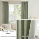 KEQIAOSUOCAI Pinch Pleated Sage Green Blackout Curtains 102 Inches Long, Window Treatment Black Out Curtain for Living Room Darkening Nursery Drapes with Hooks 40x102-2 Panels Set by TinyTreasures Baby Boutique