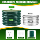 17" Tall Elevated Round Metal Rised Garden Bed- 2'x2' in Size and 0.8MM Thick Durable Planter Box for Vegetables Flowers Succulent at Patio/Garden Outdoor (Dark Green, 2FT Diameter) by GreenHaven Gardens