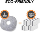 9 Inch Square Microfiber Mop Pad Refill Compatible with True & Tidy Mop System and Most 9 Inch Square Spin Mops - Thickened Washable & Reusable Mop Replacement Pad for Wet Dry Mopping(6 Pack) by CozyNest Decor