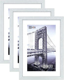 VCK Poster Frames 20x30 White 3 Pack, Solid Wood Picture Frames for Wall Mounting Hanging Art and Puzzle Frame by CozyNest Decor