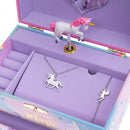 Jewelkeeper Unicorn Musical Jewelry Box for Little Girls - Kids Jewelry Box with Pullout Drawer - Music Jewellery Box with Necklace and Bracelet - Gift Set for Kids - Children's Jewellery Storage Case by TinyTreasures Baby Boutique