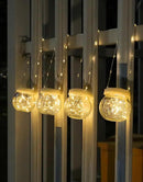 Solar Lantern Solar Lights Outdoor Waterproof 2-Pack, Solar Powered Hanging Lights Cracked Glass Hanging Globes for Christmas Decoration, Shepherd Hook, Garden Tree Ornaments, White Cap, Warm White by GreenHaven Gardens