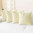 CaliTime Throw Pillow Covers Decorative 18 X 18 Inches Pack of 4 Cozy Chenille Cushion Cases for Couch Sofa Bed Living Room Home Beige by CozyNest Decor