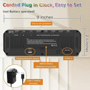 Peakeep Digital Alarm Clock for Bedrooms, Date Day of Week Large Display Numbers 6 Brightness Dimmer, 5 Volume Loud for Heavy Sleepers, 8 RGB Colors Electric Desk Clock Battery Backup, Auto DST by CozyNest Decor
