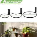 6 Pack 4 Inch Wall Flower Pot Holder Ring Plant Hanger, Metal Planter Hooks Wall Mounted Bracket Heavy Duty for Outdoor Indoor by GreenHaven Gardens