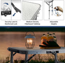Small Folding Table 2FT Lightweight Portable Aluminum Camping Table for Picnic and Camping Mini Foldable with Adjustable Extended Height,Silver by GreenHaven Gardens