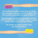 The Humble Co. Bamboo Toothbrushes (5pk) – Toothbrushes for Superior Oral Care, Dental Hygiene, and Gum Care, BPA Free (Soft Bristles) by CozyNest Decor