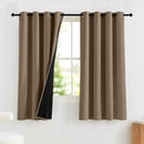 NICETOWN 100% Blackout Curtains for Bedroom, Thermal Insulated Window Drapes Room Darkening Cafe Curtains for Living Room with Grommet Top, 52 x 63 Inch Long, 2 Panels, Khaki by TinyTreasures Baby Boutique