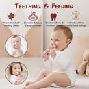 WAJIAYON Baby Breastmilk Popsicle Molds & Baby Fruit Feeder (4 Pack), Infant Food Freezer Tray Storage Containers, Silicone Teething Pacifier Feeder and Teether for Babies,Moss and Fawn Feeder(Pink) by TinyTreasures Baby Boutique