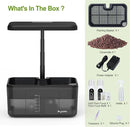 Indoor Herb Garden Kit, Hydroponic Growing System with LED Grow Light Quiet Water Pump for Home Kitchen Office Healthy Fresh Herbs Vegetables, Gift Ideas for Women Men