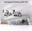 Alldeer Mini Pottery Wheel Kit - 4.7" Turntable Electric Clay Wheel with Foot Pedal, Adjustable Speed Ceramic Making Machine with 8 Pottery Shaping Tools, Craft Kits for Kids by TinyTreasures Baby Boutique
