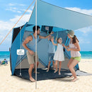Night Cat Pop-up Beach Tent: 3 4 Persons Beach Shelter with Canopy and Footprint, UPF 50+ UV Protection Backyard Camping Outdoor Canopy Poles Not Included by TinyTreasures Baby Boutique