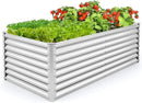 Giantex 6x3x2ft Raised Garden Bed, Large Metal Elevated Rectangular Planter Bed, 271 Gallon Capacity, Outdoor Planting Garden Box for Vegetable Flower Herb Grow (Silver) by GreenHaven Gardens